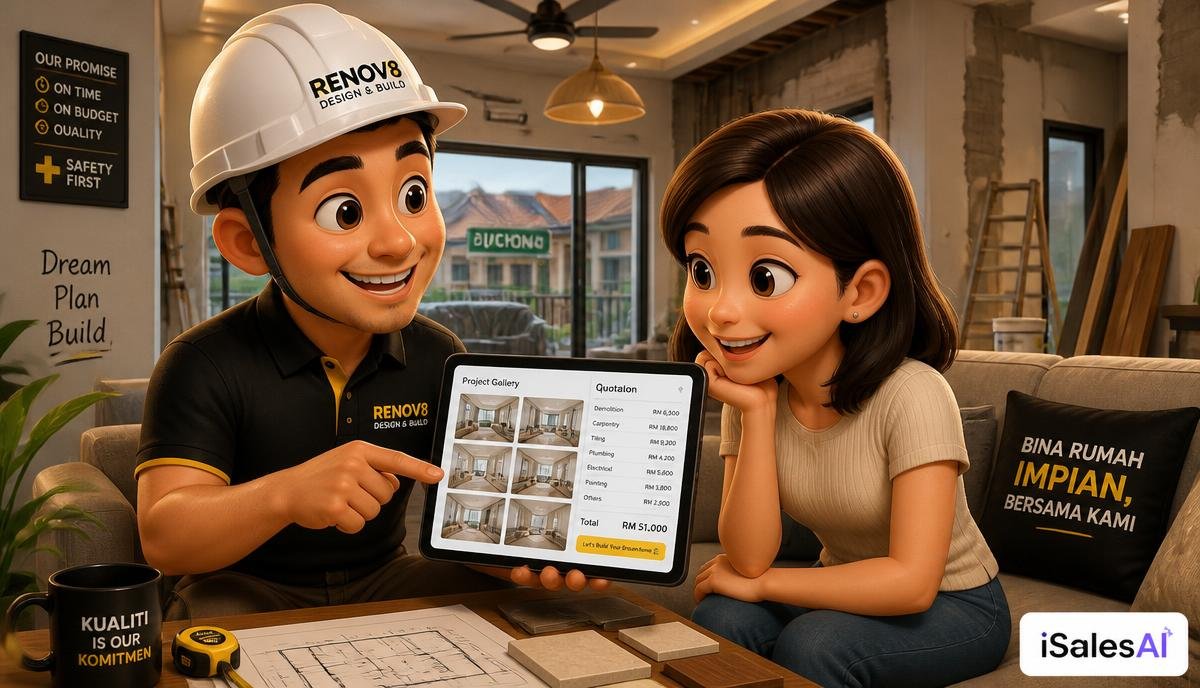 Reka Bentuk Web Puchong: Bagaimana Kontraktor Ubah Suai Memenangi Projek dengan Galeri Projek dan Aliran Sebut Harga yang Jelas