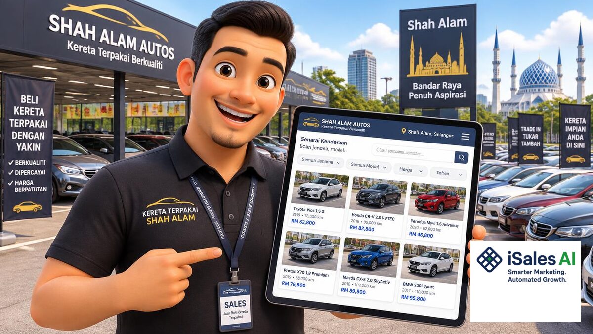 Web Design Shah Alam: Used Car Dealer Websites With Live Inventory and Test Drive Bookings
